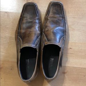 Brown Kenneth Cole Reaction leather loafers
